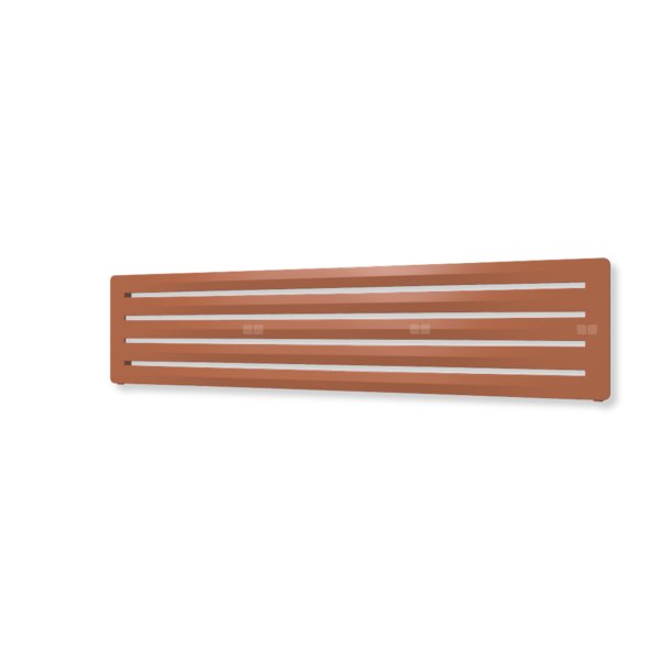 Grzejnik dekoracyjny TERMA AERO H, moc  720W, 410x1800 mm, jasna miedź (farba), podłączenie: yl