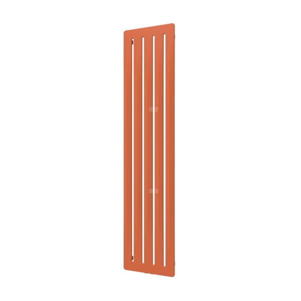 Grzejnik dekoracyjny TERMA AERO V, moc  657W, 1800x410 mm, pomarańczowy sygnałowy RAL2010 (farba), podłączenie: zx
