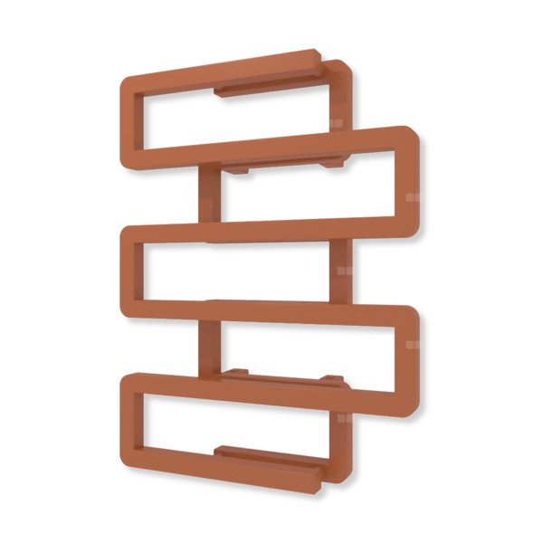 Grzejnik dekoracyjny TERMA BOOKIE, moc  375W, 650x500 mm, jasna miedź (farba), podłączenie: zx