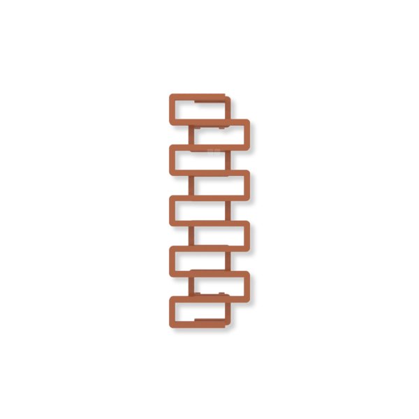 Grzejnik dekoracyjny TERMA BOOKIE, moc  524W, 1150x400 mm, jasna miedź (farba), podłączenie: zx