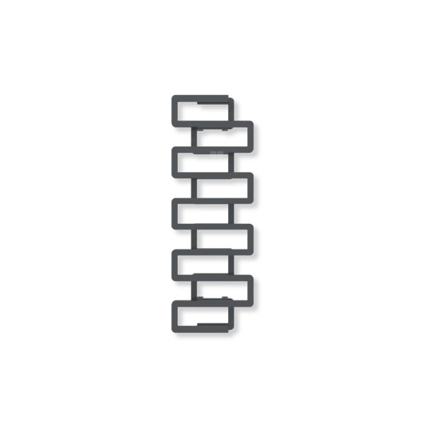 Grzejnik dekoracyjny TERMA BOOKIE, moc  524W, 1150x400 mm, metaliczna czerń (farba), podłączenie: zx