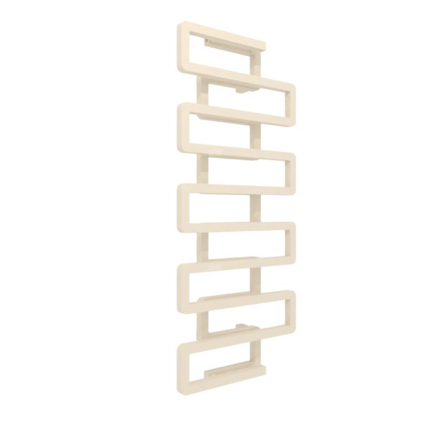 Grzejnik dekoracyjny TERMA BOOKIE, moc  619W, 1150x500 mm, biały ostrygowy RAL1013 (farba), podłączenie: zx