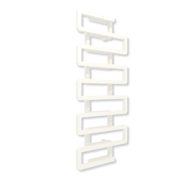 Grzejnik dekoracyjny TERMA BOOKIE, moc  619W, 1150x500 mm, biały drogowy RAL9016 (farba), podłączenie: zx