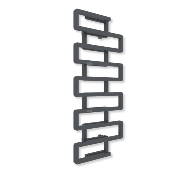 Grzejnik dekoracyjny TERMA BOOKIE, moc  619W, 1150x500 mm, metaliczna czerń (farba), podłączenie: zx