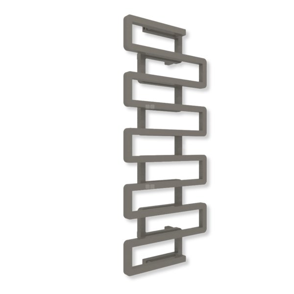 Grzejnik dekoracyjny TERMA BOOKIE, moc  619W, 1150x500 mm, błyszczący żwir (farba), podłączenie: zx