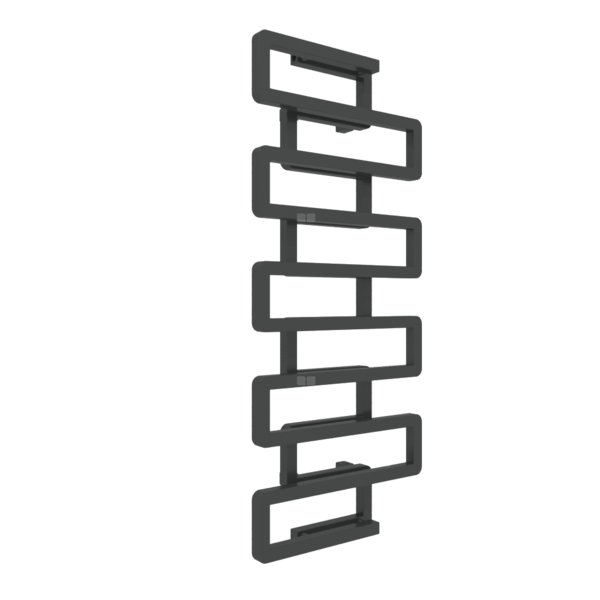 Grzejnik dekoracyjny TERMA BOOKIE, moc  619W, 1150x500 mm, czarny jak kruk soft (farba), podłączenie: zx