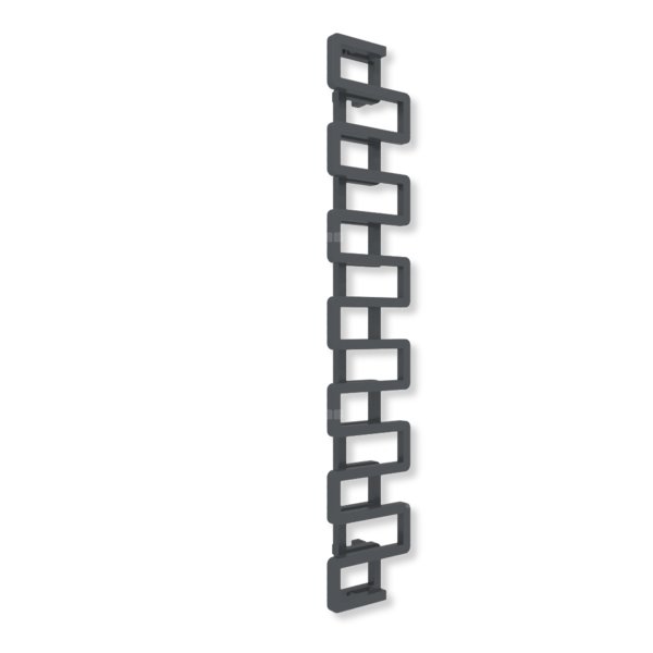 Grzejnik dekoracyjny TERMA BOOKIE, moc  595W, 1650x300 mm, szary antracytowy RAL7016 (farba), podłączenie: zx