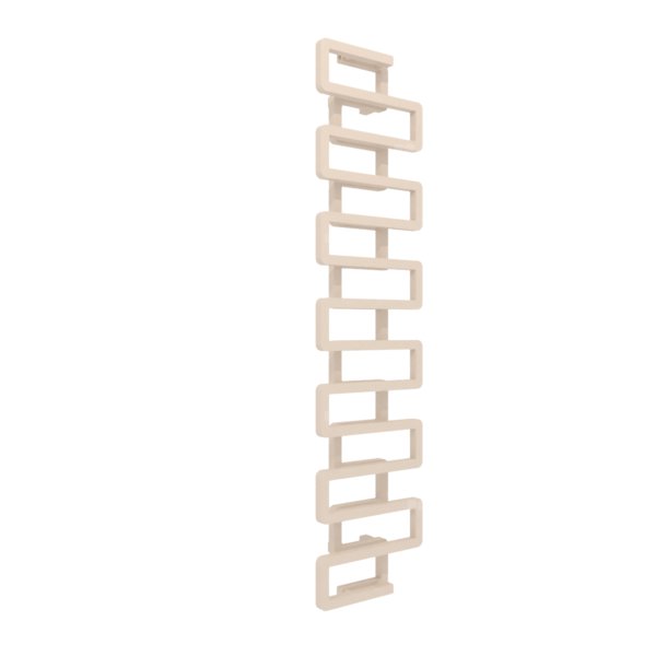 Grzejnik dekoracyjny TERMA BOOKIE, moc  734W, 1650x400 mm, jasna kość słoniowa RAL1015 (farba), podłączenie: zx