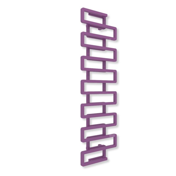 Grzejnik dekoracyjny TERMA BOOKIE, moc  873W, 1650x500 mm, fioletowy sygnałowy RAL4008 (farba), podłączenie: zx