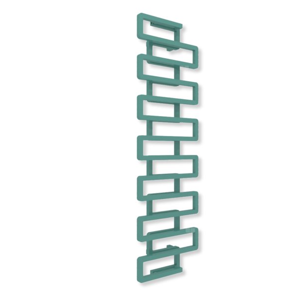 Grzejnik dekoracyjny TERMA BOOKIE, moc  873W, 1650x500 mm, miętowy turkusowy RAL6033 (farba), podłączenie: zx