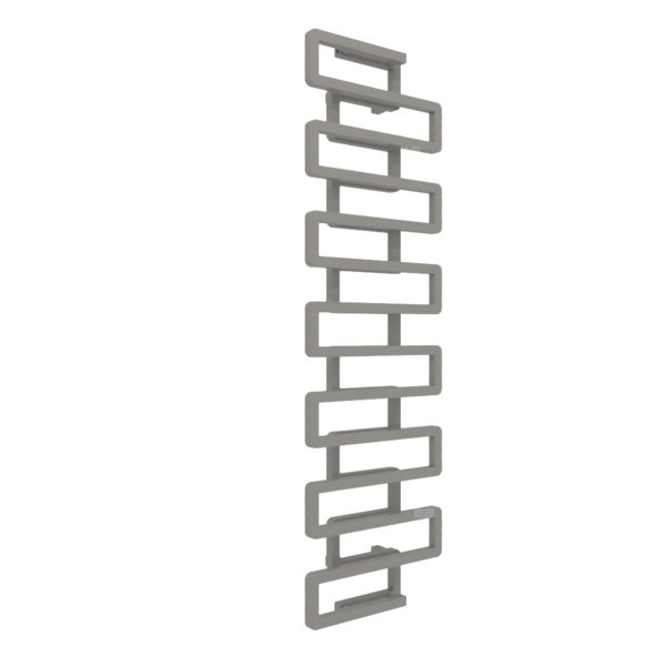 Grzejnik dekoracyjny TERMA BOOKIE, moc  873W, 1650x500 mm, ciemne aluminium metaliczny RAL9007 (farba), podłączenie: zx