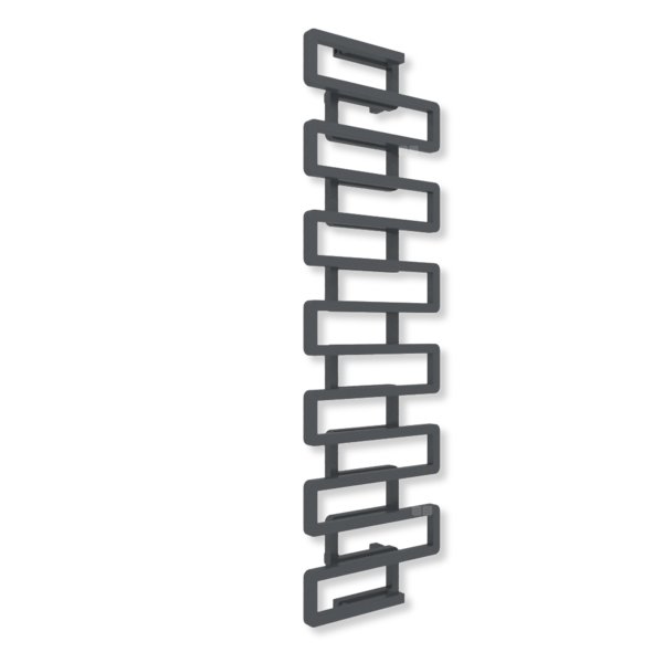 Grzejnik dekoracyjny TERMA BOOKIE, moc  873W, 1650x500 mm, nowoczesna szarość (farba), podłączenie: zx