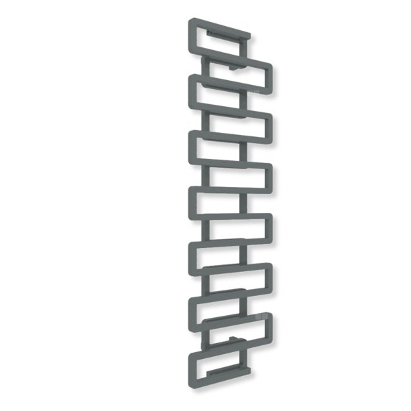 Grzejnik dekoracyjny TERMA BOOKIE, moc  873W, 1650x500 mm, grafit (farba), podłączenie: zx