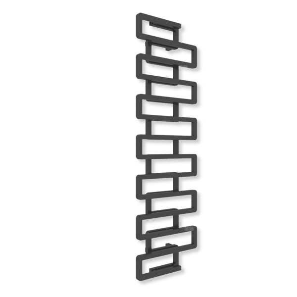 Grzejnik dekoracyjny TERMA BOOKIE, moc  873W, 1650x500 mm, heban (farba), podłączenie: zx
