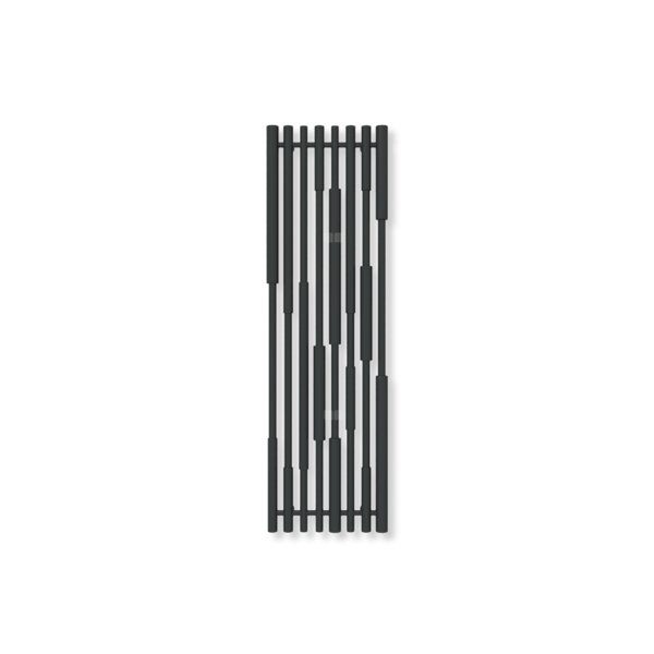Grzejnik dekoracyjny TERMA CANE, moc  569W, 1300x390 mm, czarny jak kruk mat RAL9005 (farba), podłączenie: y8