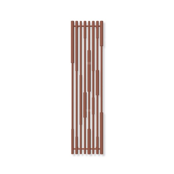 Grzejnik dekoracyjny TERMA CANE, moc  670W, 1600x390 mm, brązowy miedziany RAL8004 (farba), podłączenie: zx