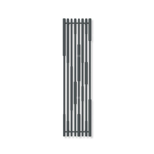 Grzejnik dekoracyjny TERMA CANE, moc  670W, 1600x390 mm, czarny anodowy (farba), podłączenie: zx