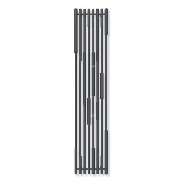 Grzejnik dekoracyjny TERMA CANE, moc  768W, 1900x390 mm, metaliczna czerń (farba), podłączenie: z1