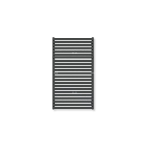 Grzejnik drabinkowy TERMA CITY, podłączenie L8, wym. 1050 x 600 mm, kolor czarny jak kruk soft (farba), moc 714W