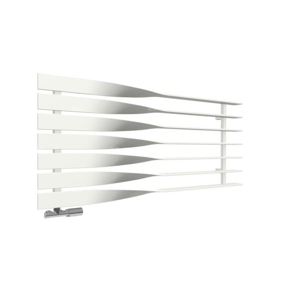 Grzejnik dekoracyjny TERMA CYKLON H, moc  697W, 580x1300 mm, biała ściana (farba), podłączenie: o8
