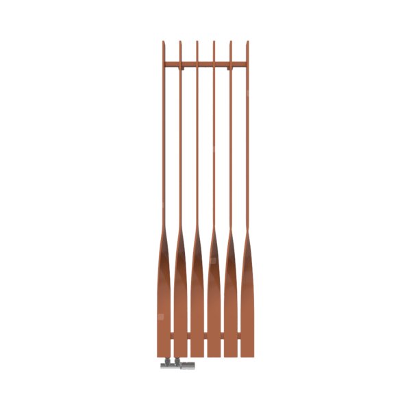 Grzejnik dekoracyjny TERMA CYKLON V, moc  845W, 1600x490 mm, jasna miedź (farba), podłączenie: yp