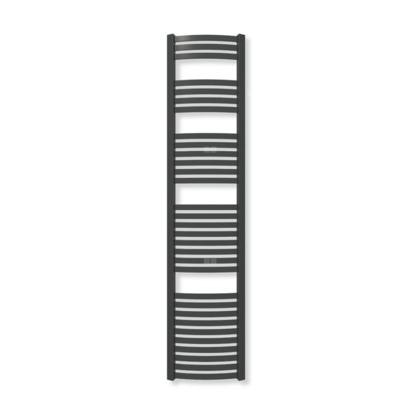 Grzejnik drabinkowy TERMA DEXTER, podłączenie ZX, wym. 1760 x 400 mm, kolor czarny jak kruk soft (farba), moc 618W