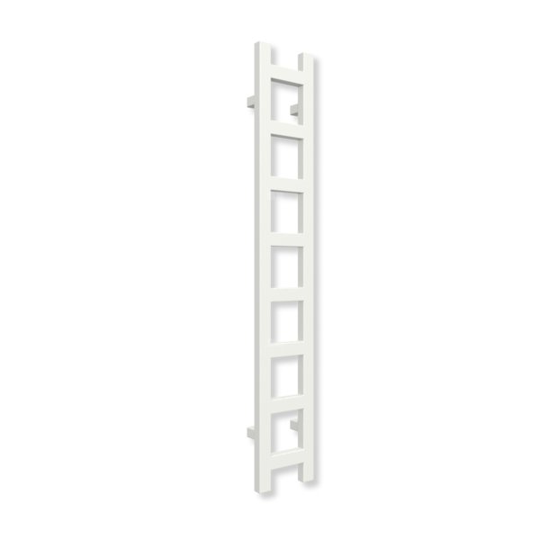 Grzejnik drabinkowy TERMA EASY, podłączenie SX, wym. 1280 x 200 mm, kolor biały sygnałowy soft (farba), moc 251W
