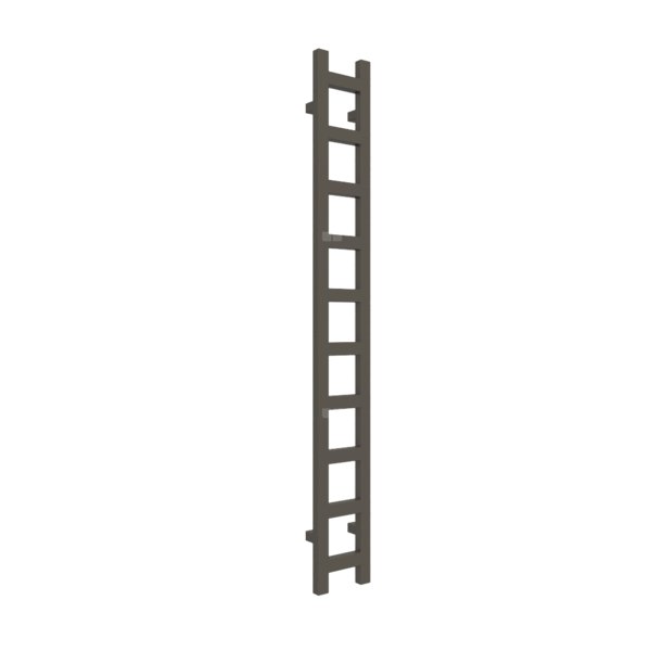 Grzejnik drabinkowy TERMA EASY, podłączenie O1, wym. 1600 x 200 mm, kolor brąz anodowy (farba), moc 314W