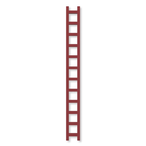 Grzejnik drabinkowy TERMA EASY, podłączenie SX, wym. 1920 x 200 mm, kolor metaliczny czerwony (farba), moc 378W