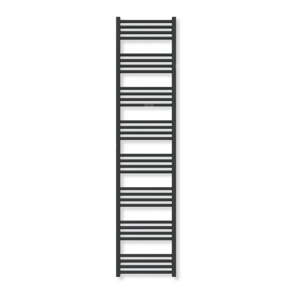 Grzejnik drabinkowy TERMA FIONA, podłączenie SX, wym. 1860 x 430 mm, kolor czarny jak kruk mat RAL9005 (farba), moc 700W