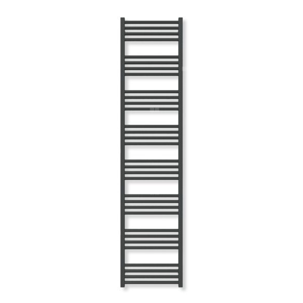 Grzejnik drabinkowy TERMA FIONA, podłączenie ZX, wym. 1860 x 430 mm, kolor czarny jak kruk soft (farba), moc 700W