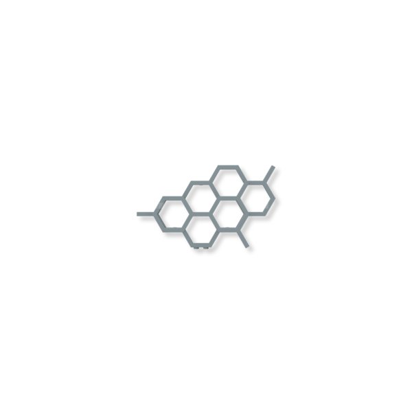 Grzejnik dekoracyjny TERMA HEX, moc  190W, 420x710 mm, szafir anodowy (farba), podłączenie: yp