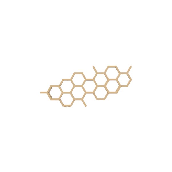 Grzejnik dekoracyjny TERMA HEX, moc  317W, 500x1120 mm, beżowy RAL1001 (farba), podłączenie: yl