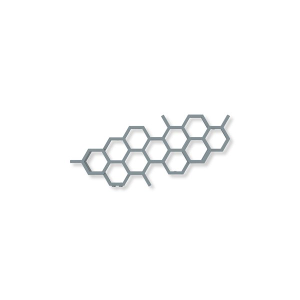 Grzejnik dekoracyjny TERMA HEX, moc  317W, 500x1120 mm, szafir anodowy (farba), podłączenie: yp