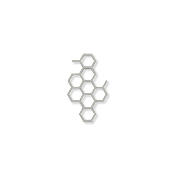 Grzejnik dekoracyjny TERMA HEX, moc  248W, 820x480 mm, specjalny - natura (farba), podłączenie: zx