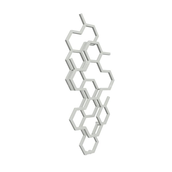Grzejnik dekoracyjny TERMA HEX, moc  346W, 1220x480 mm, ral 9018 mat (farba), podłączenie: zx
