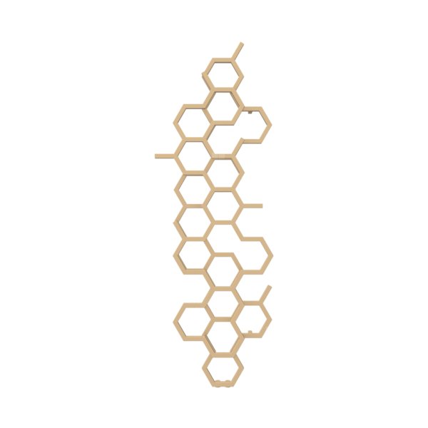 Grzejnik dekoracyjny TERMA HEX, moc  500W, 1700x570 mm, beżowy RAL1001 (farba), podłączenie: zx