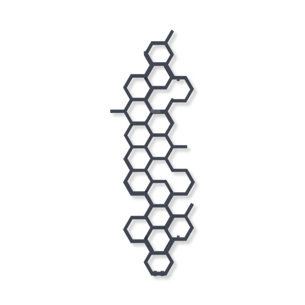 Grzejnik dekoracyjny TERMA HEX, moc  500W, 1700x570 mm, dżinsowy (farba), podłączenie: zx