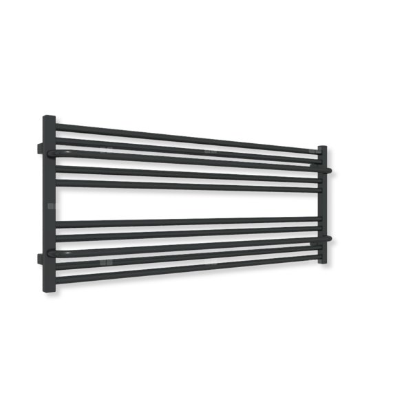 Grzejnik drabinkowy TERMA LIMA, podłączenie O8, wym. 500 x 1200 mm, kolor czarny jak kruk mat RAL9005 (farba), moc 578W
