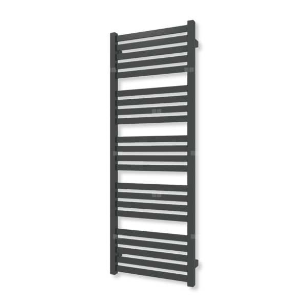 Grzejnik drabinkowy TERMA MARLIN, podłączenie 58, wym. 1180 x 430 mm, kolor czarny jak kruk soft (farba), moc 467W