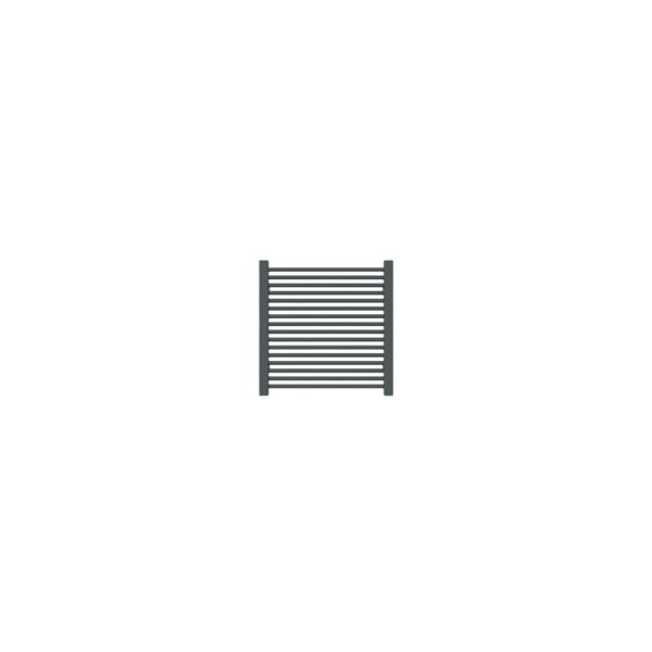 Grzejnik drabinkowy TERMA MIKE, podłączenie SX, wym. 430 x 430 mm, kolor czarny anodowy (farba), moc 203W