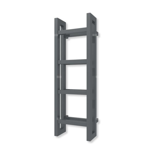 Grzejnik drabinkowy TERMA STAND, podłączenie SX, wym. 920 x 300 mm, kolor szary łupek RAL7015 (farba), moc 383W