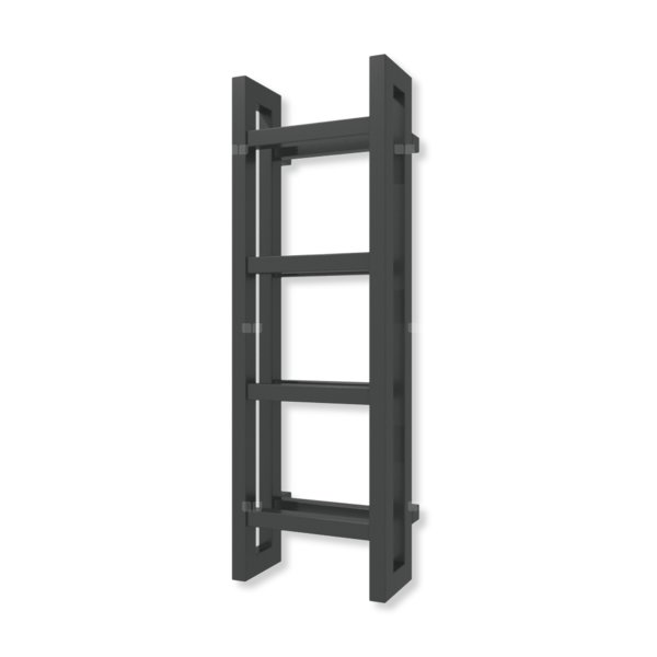 Grzejnik drabinkowy TERMA STAND, podłączenie SX, wym. 920 x 300 mm, kolor czarny jak kruk soft (farba), moc 383W