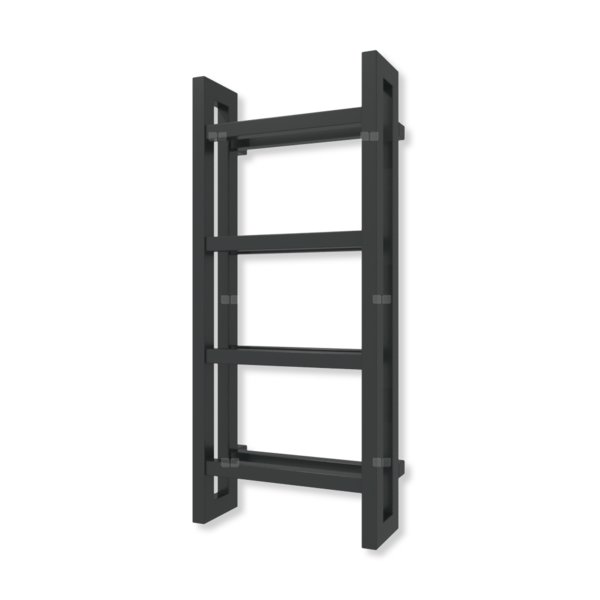 Grzejnik drabinkowy TERMA STAND, podłączenie LX, wym. 920 x 400 mm, kolor czarny jak kruk mat RAL9005 (farba), moc 434W