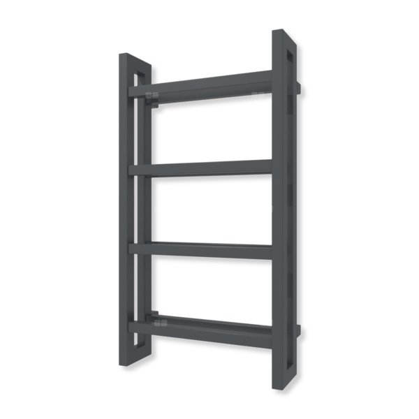 Grzejnik drabinkowy TERMA STAND, podłączenie SX, wym. 920 x 500 mm, kolor szary antracytowy RAL7016 (farba), moc 486W