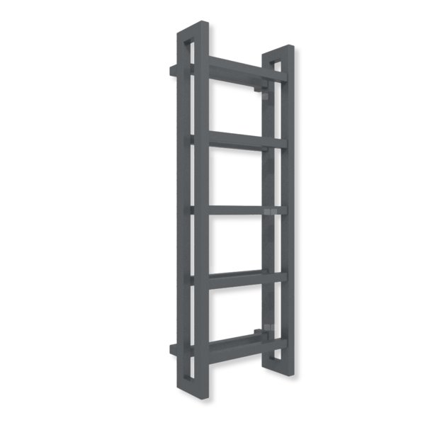 Grzejnik drabinkowy TERMA STAND, podłączenie SX, wym. 1150 x 400 mm, kolor szary grafitowy RAL7024 (farba), moc 547W