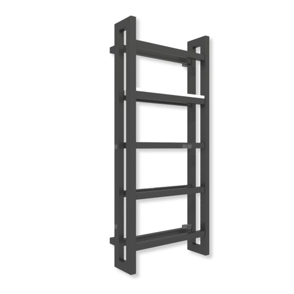 Grzejnik drabinkowy TERMA STAND, podłączenie SX, wym. 1150 x 500 mm, kolor czarny sygnałowy mat RAL9004 (farba), moc 615W
