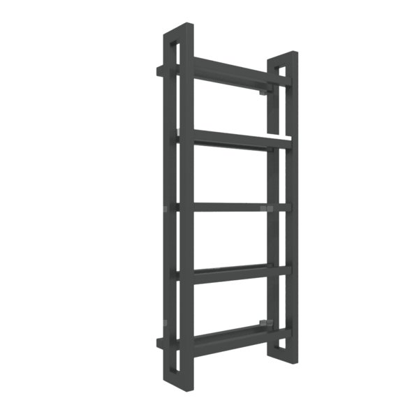 Grzejnik drabinkowy TERMA STAND, podłączenie SX, wym. 1150 x 500 mm, kolor ral 9011 mat (farba), moc 615W