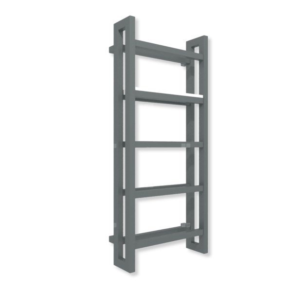 Grzejnik drabinkowy TERMA STAND, podłączenie SX, wym. 1150 x 500 mm, kolor ral 7012 mat (farba), moc 615W