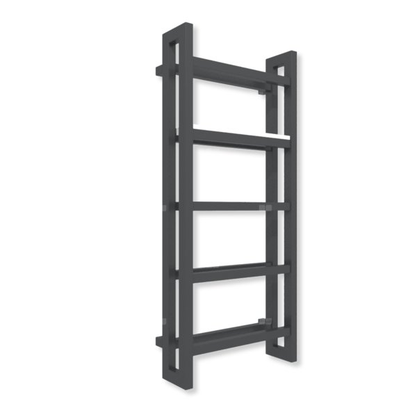 Grzejnik drabinkowy TERMA STAND, podłączenie SX, wym. 1150 x 500 mm, kolor ral 7021 mat (farba), moc 615W